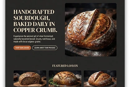 Artisan Food website design