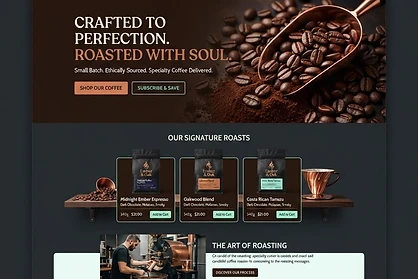 Coffee Roaster website design