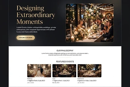 Event Planning website design