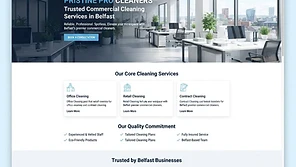 Pristine Pro Cleaners website homepage