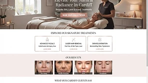 Lumière Aesthetics website homepage