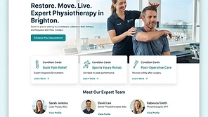 Motion Physio Clinic website homepage