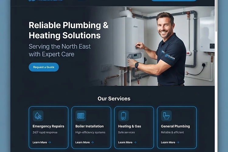 Plumbing & Heating website design for Fenwick Plumbing