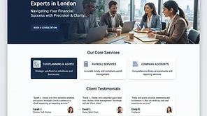 Meridian Accountants website homepage