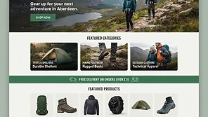 Highland Outdoors website homepage