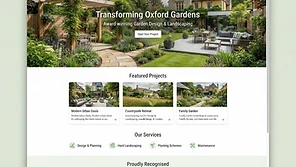 Greenleaf Landscapes website homepage