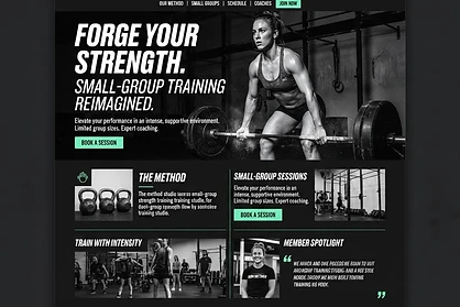Fitness website design