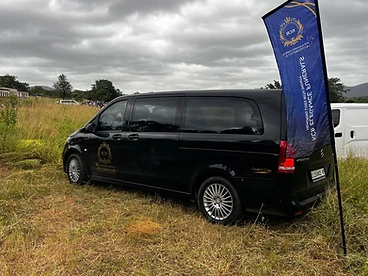 Branded V-Class with Feather Flag