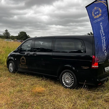 Branded V-Class with Feather Flag