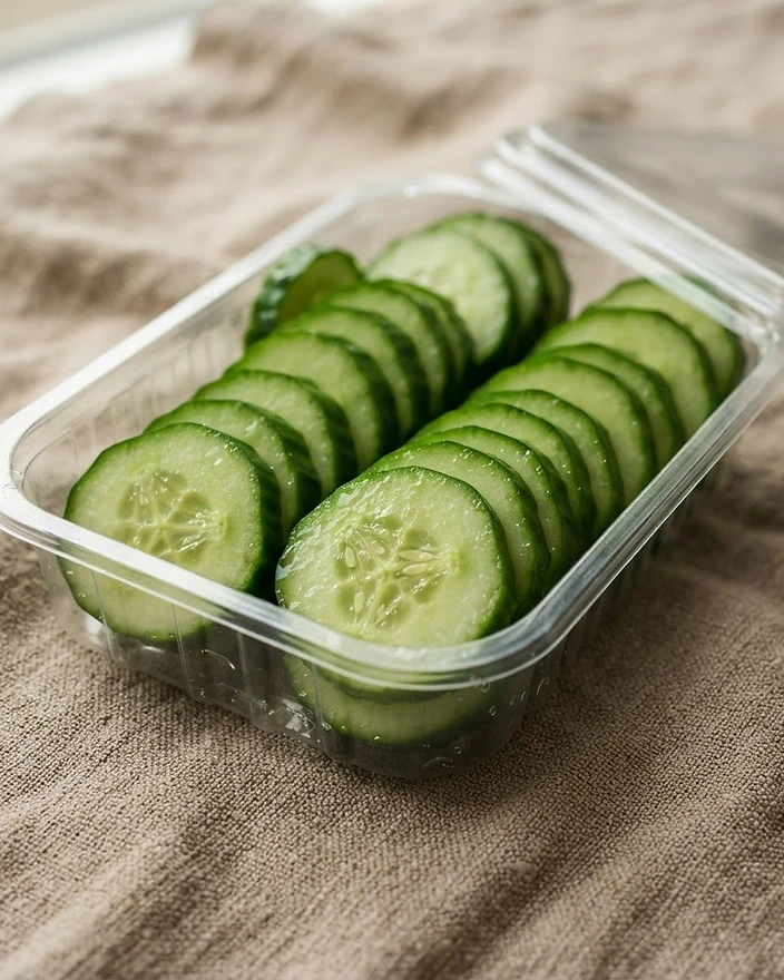 Komkommerplakjes met yoghurt 