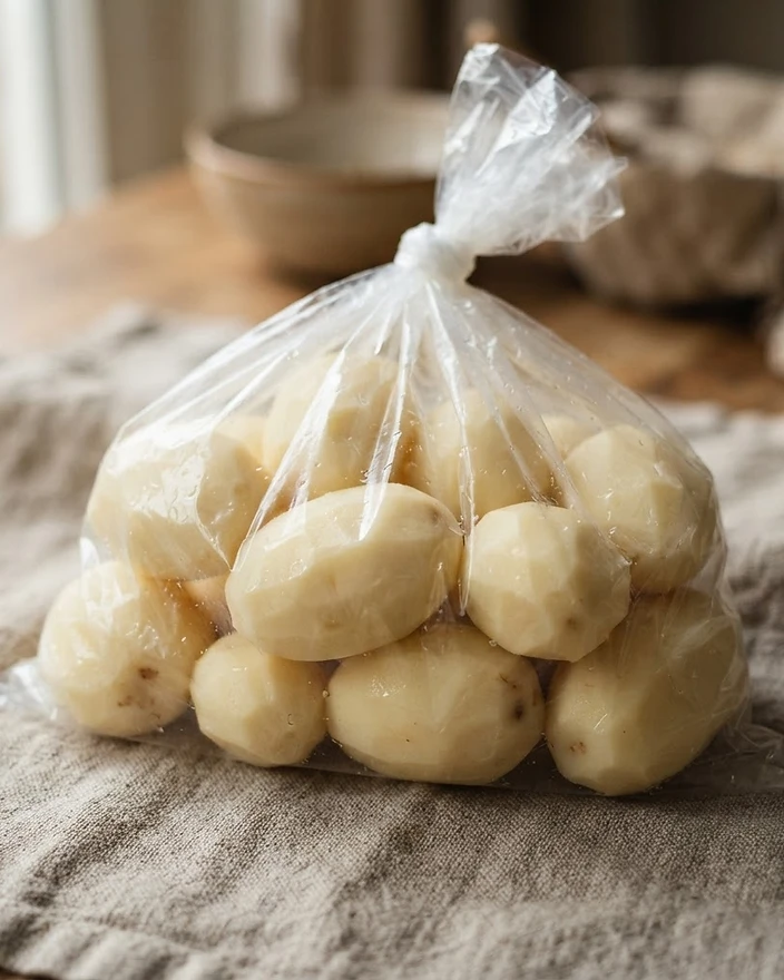 Geschilde aardappelen