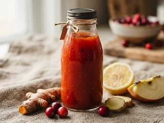 Kurkuma-cranberry-gember-citroen-appel