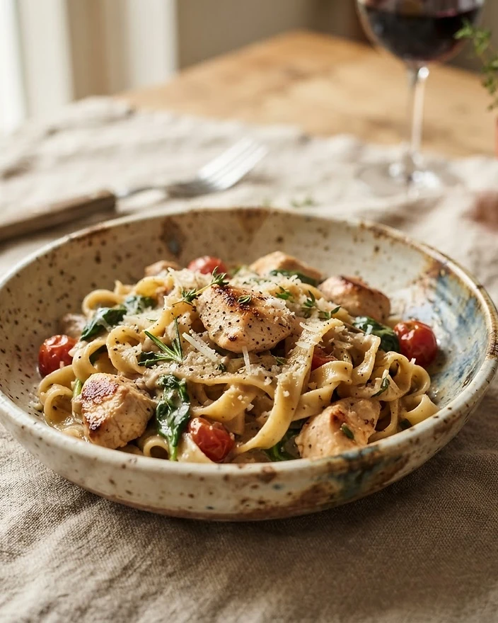 Tagliatelle met kip