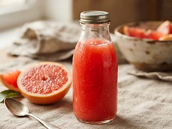Rodegrapefruit sap