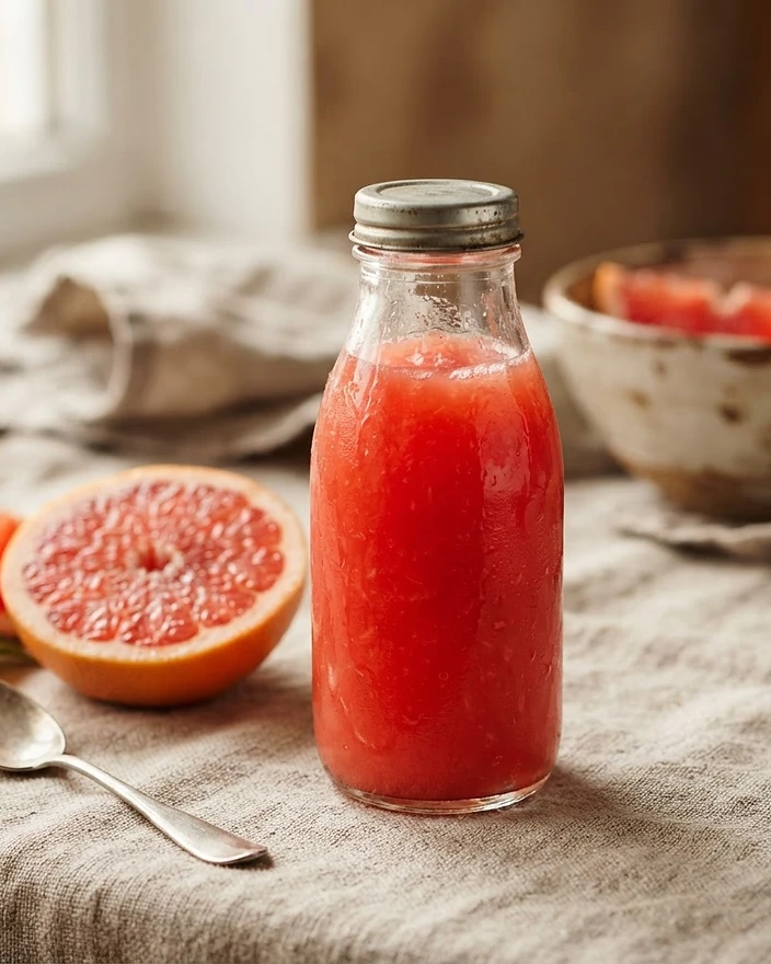Rodegrapefruit sap