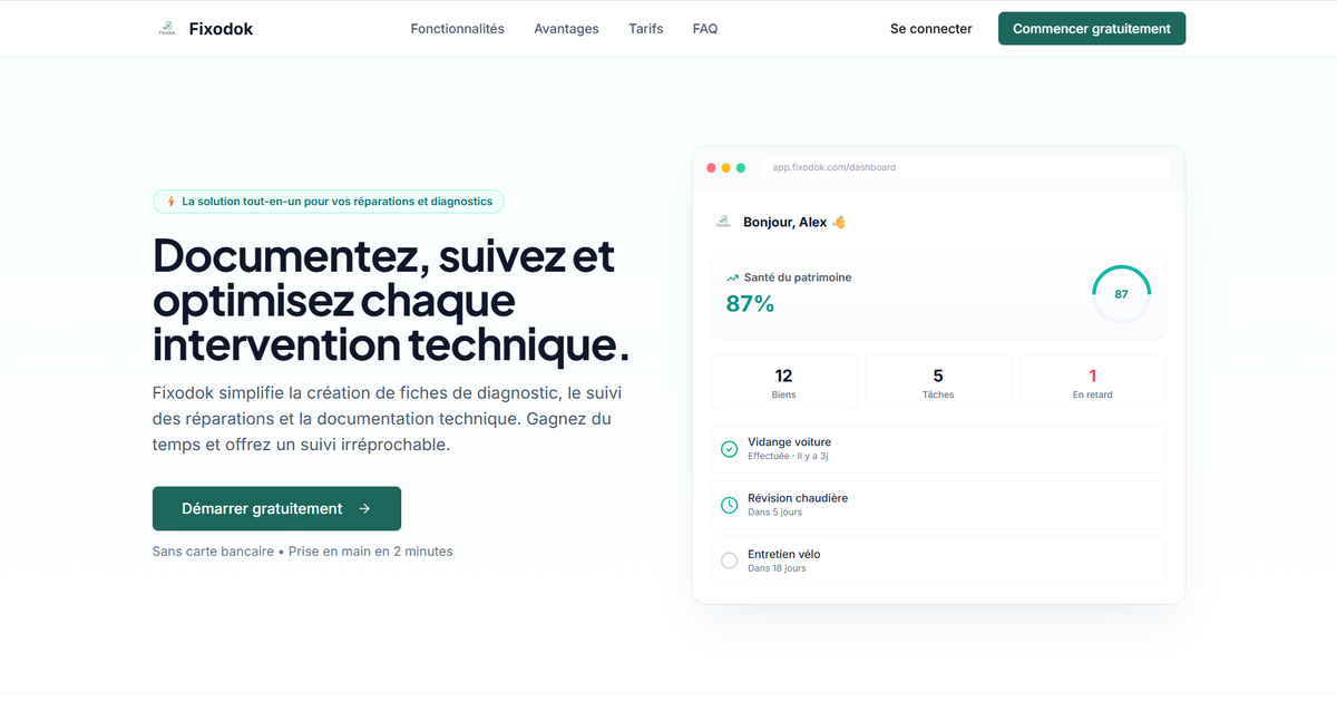 J'ai créé un carnet d'entretien numérique parce que je perdais tout le temps mes factures et mes 