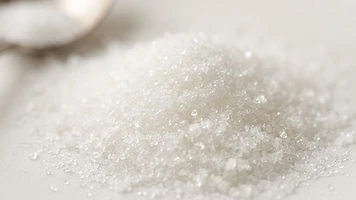 Macro photograph of ultra-fine caster beet sugar crystals