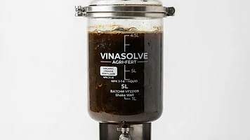 Vinasse liquid fertilizer storage at agricultural processing facility