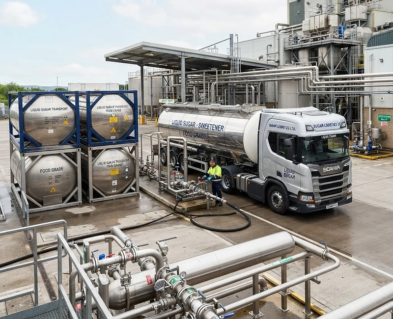 Stainless steel insulated road tanker and ISO tank containers for liquid sugar transport