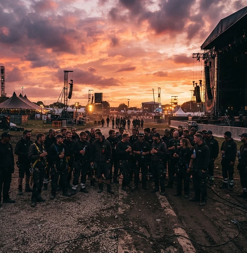 Event- und Festivalcrew vor Ort