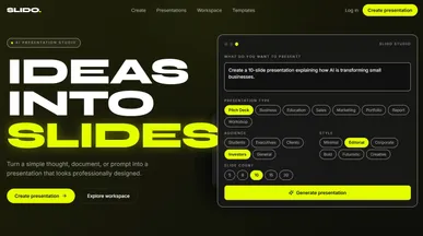 Slido template preview