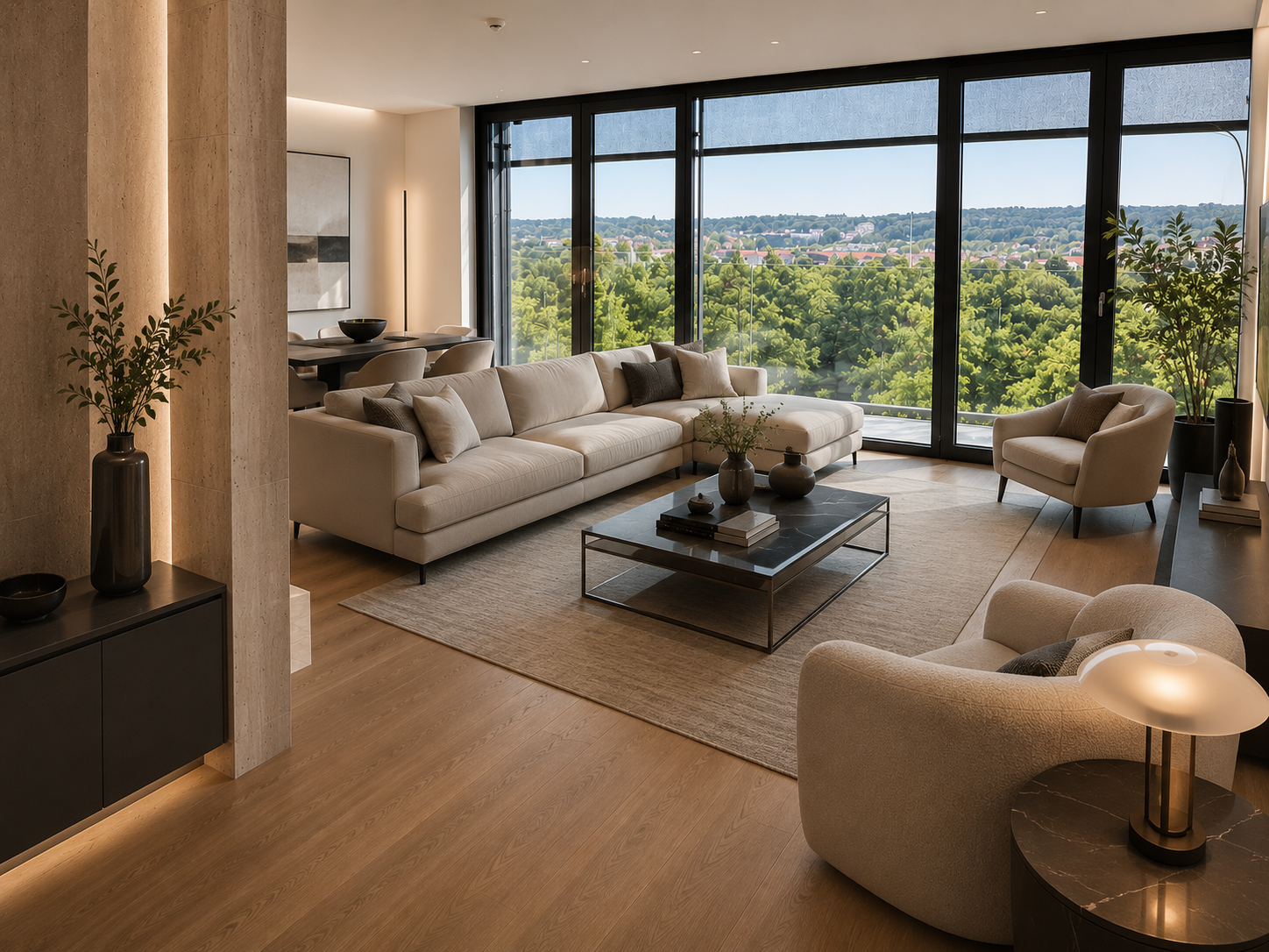 Badezimmer der Penthouse-Wohnung