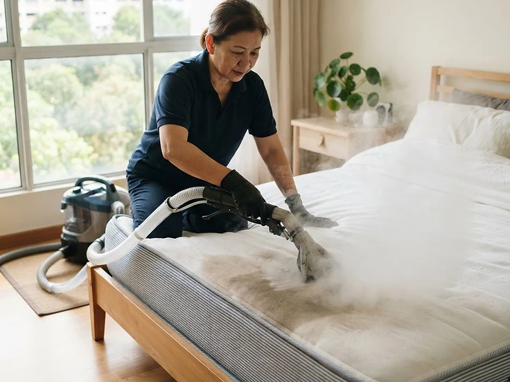 Deep cleaning a mattress