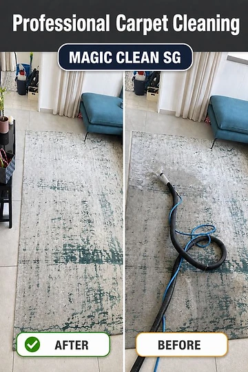 Carpet Cleaning before and after deep cleaning