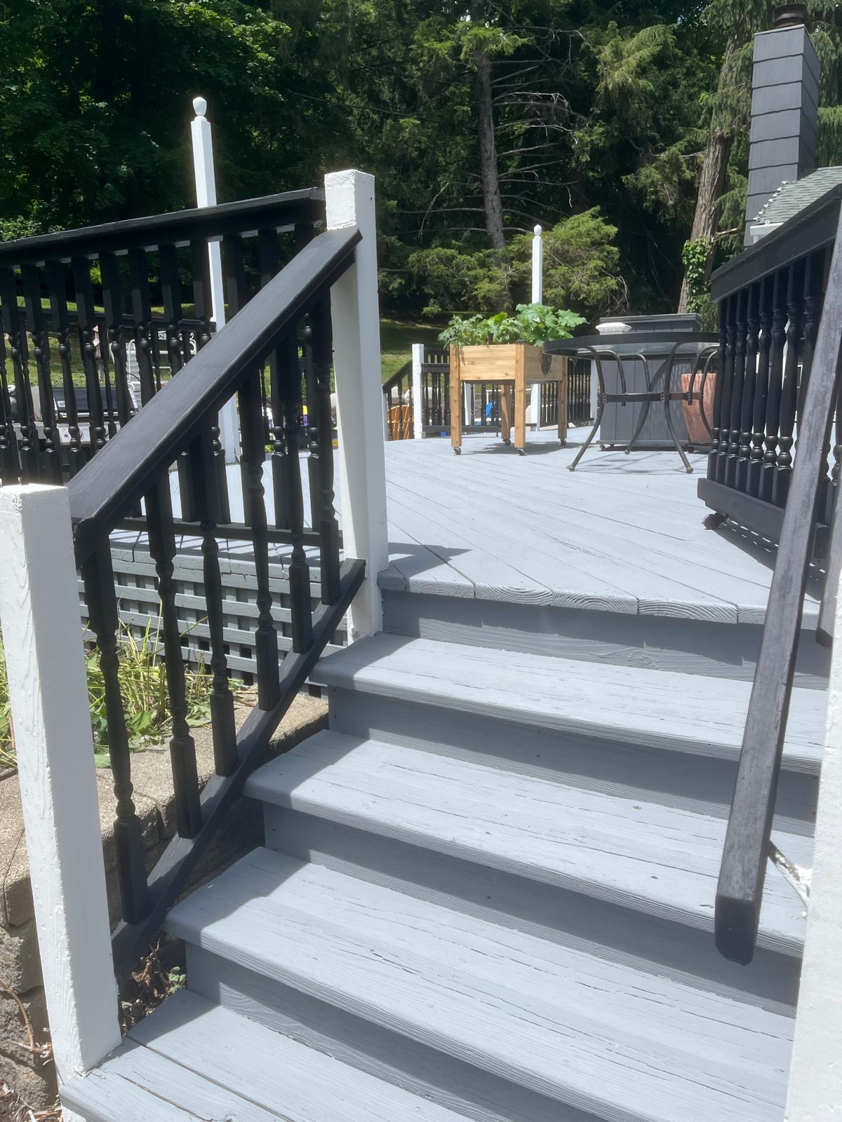 Grey Deck Stain & Stair Refresh