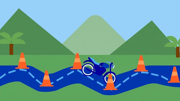 Examen práctico de manejo en moto: qué evalúan (A1, A2 y A3)