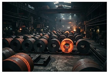 Rozžhavené svitky válcované oceli v hutním provozu – ceny vstupních materiálů 2026
