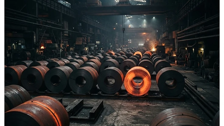 Rozžhavené svitky válcované oceli v hutním provozu – ceny vstupních materiálů 2026