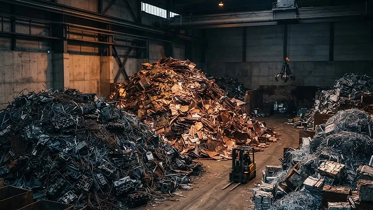 Vytříděný kovový šrot připravený k recyklaci – ekonomika recyklace kovů