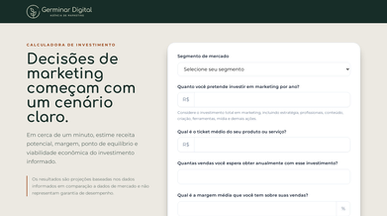 Calculadora de Viabilidade de Investimentos em Marketing template preview