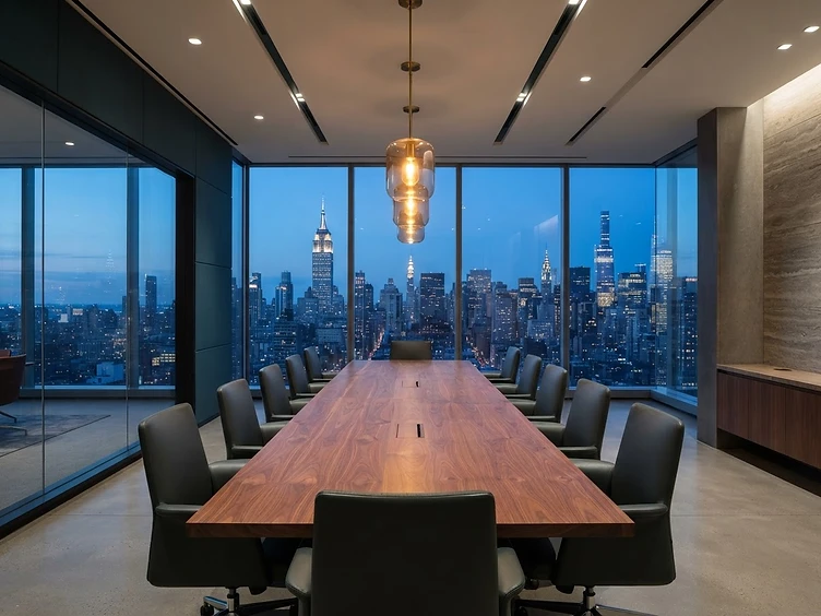 Deity168 modern boardroom overlooking the city