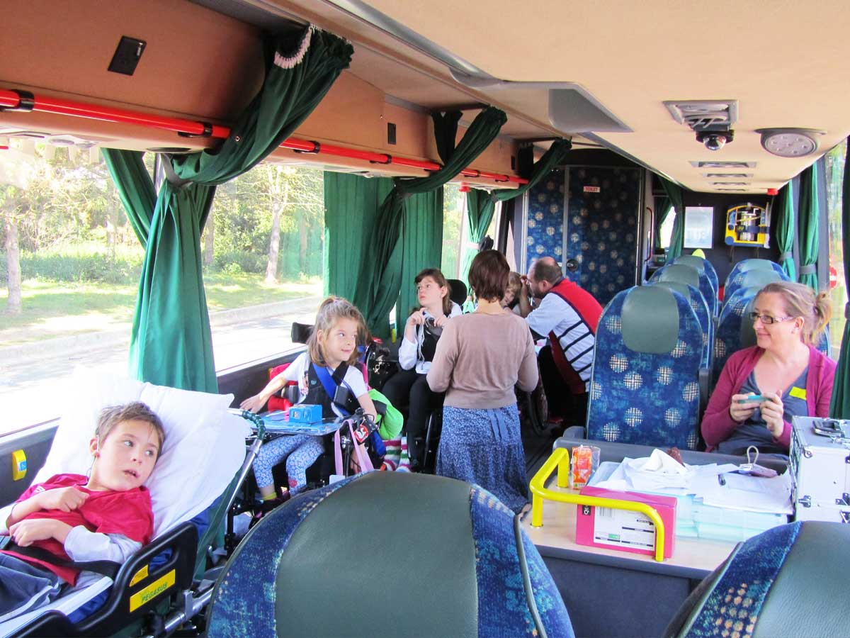 Inside a Jumbulance coach