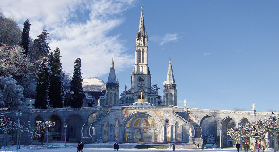 Lourdes sanctuary on a Jumbulance pilgrimage