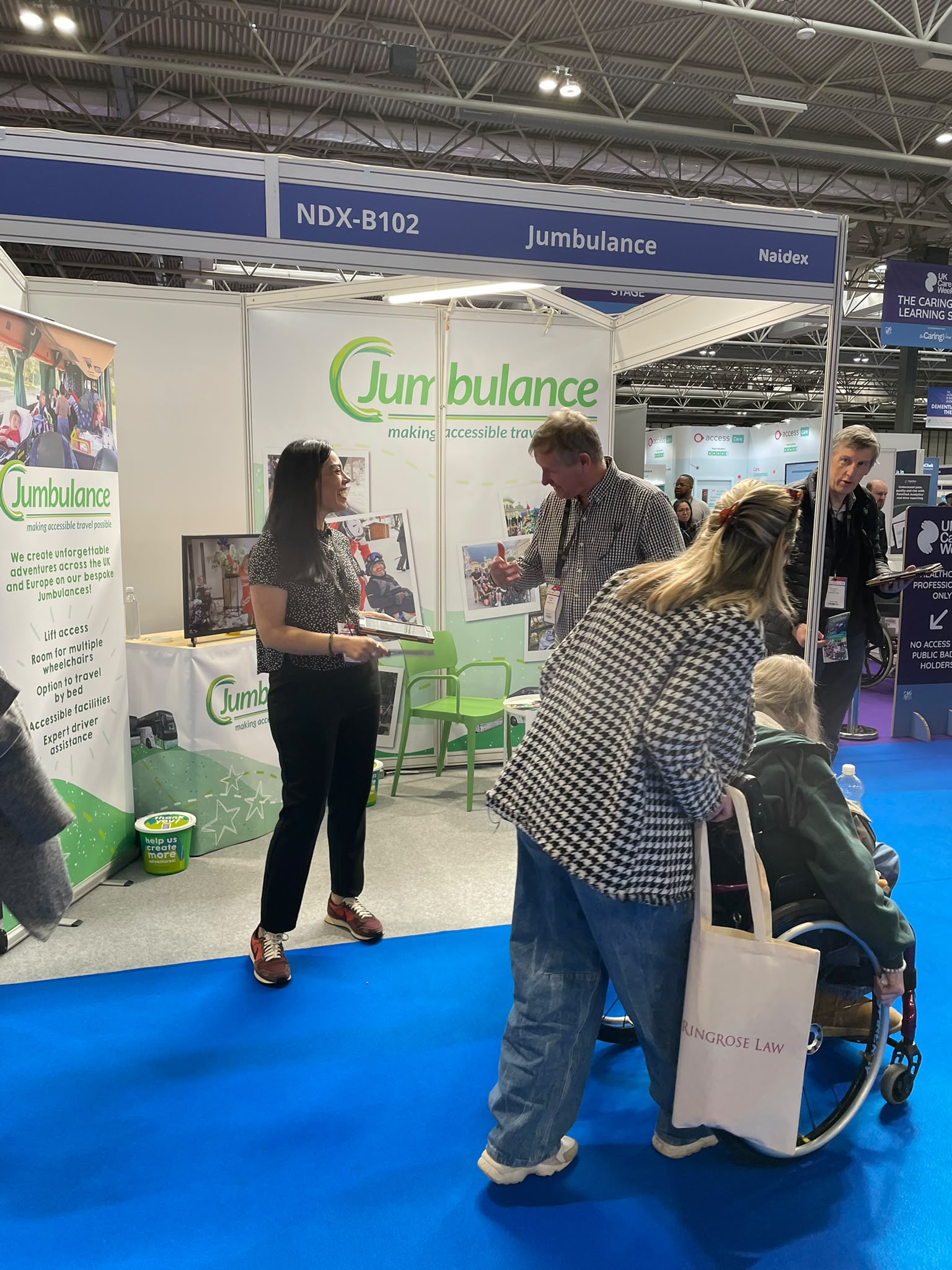 The Jumbulance stand at the Naidex exhibition
