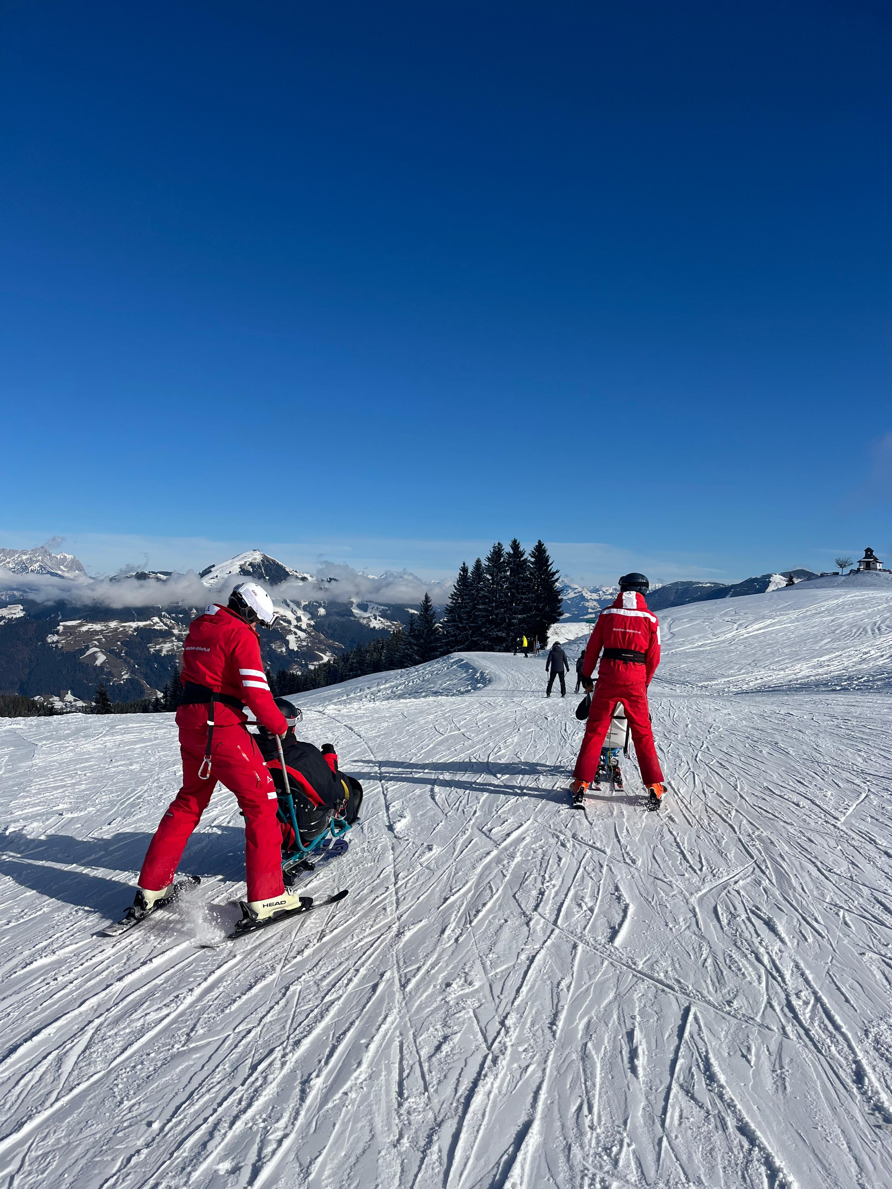 Adaptive skiing on the mountain