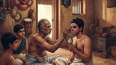 The Living Rituals of Mudiyettu: Safeguarding Kerala's Performance Heritage: AI-generated editorial illustration for NATION CONTINUITY.