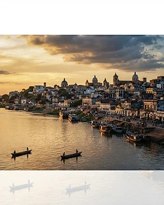 Paraguay River sunset over Asunción's colonial waterfront