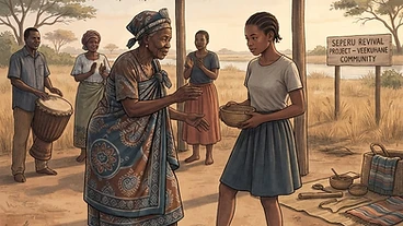 Reviving the Rhythm: Safeguarding Seperu in Chobe: AI-generated editorial illustration for NATION CONTINUITY.