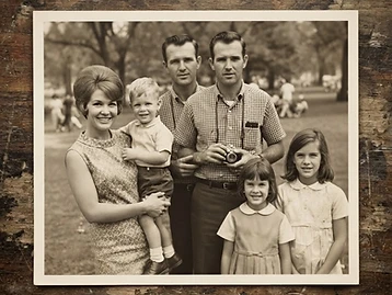 After photo restoration — Torn in half and rejoined — the rip is seamless once restored.