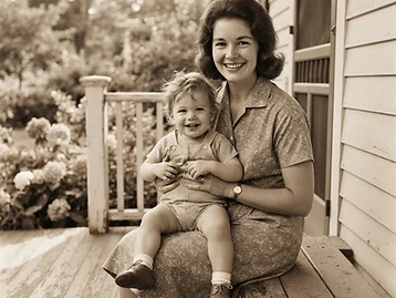 After photo restoration — A faded, creased and water-marked heirloom portrait — gently restored.