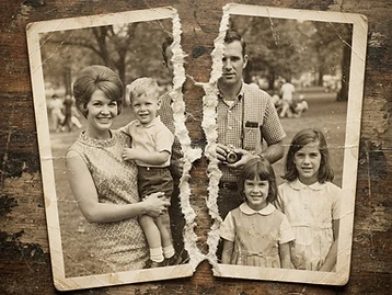 Before photo restoration — Torn in half and rejoined — the rip is seamless once restored.