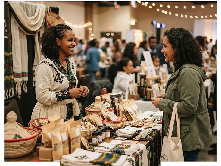 A vendor meeting customers at an APEX event
