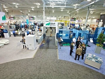 Trade show floor at The International Centre