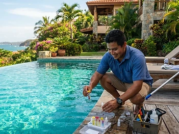 Piscina y jardín — DEUNA en Nicaragua