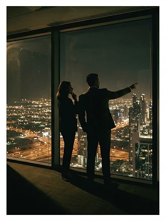 Strategic partnership — AMK team overlooking the city
