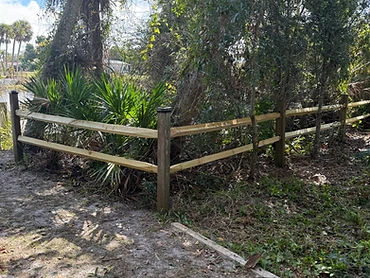 Split Rail chain link fence